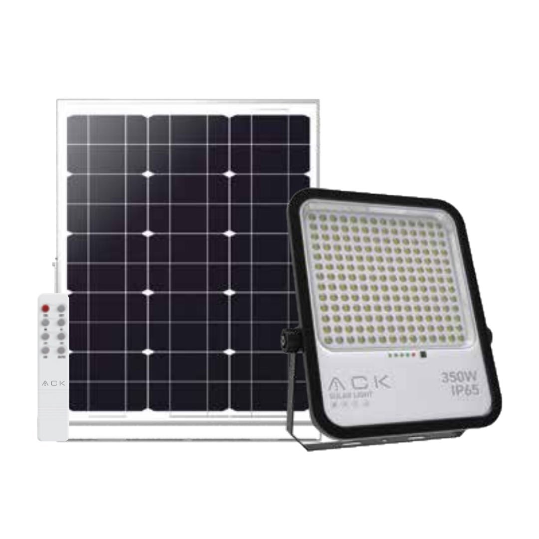Ack 350W 6500K 3850Lm 90° Siyah Solar Led Projektör