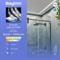 Braytron-8w 4000k 120led Smd Şerit Led