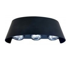K2 6W 720 Lümen Siyah Gövde Jupiter Led Aplik