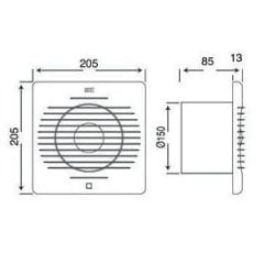 Horoz Plastik Fan Ceviz 150 15Cm 500.030.150