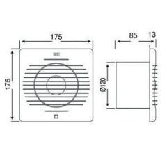 Horoz Plastik Fan Ceviz 120 12Cm 500.030.120
