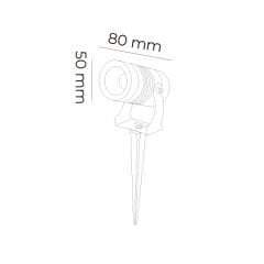 MOL9051 PLATO 10 WATT KAZIKLI ÇİM ARMATÜRÜ