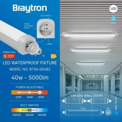 Braytron Multılıne 30-40-50w Multıwatt 3cct Ip65 Ledlı Etanj 1.2m