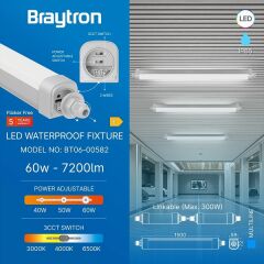 Braytron Multılıne 40-50-60w Multıwatt 3ctt Ip65 Ledlı Etanj 1.5m