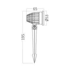 Braytron Spotlux 7w 6500k Kazıklı Ip65 Çim Armatürü