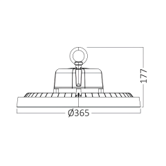 Braytron-Hıbay-Psl-200w-Gry-3cct-Ip65-Led Hıbay 90 Deg
