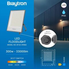 Braytron Flood 300w 3cct Projektör Ip65 Ledli