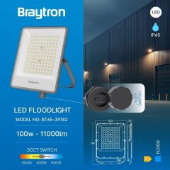 Braytron Flood 100w 3cct Ip65 Ledli Projektör