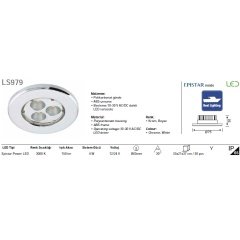 Jupıter Ls979 Boat Led Spot 30° 4W (3000K) Power Led