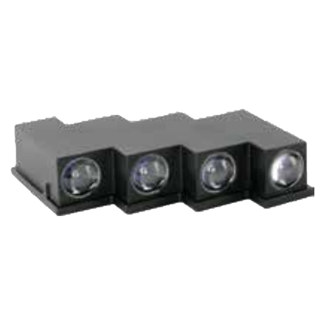 Ack 8X1 W 3000K 658Lm 220-240V Siyah Alüminyum Dekoratif Duvar Aplik