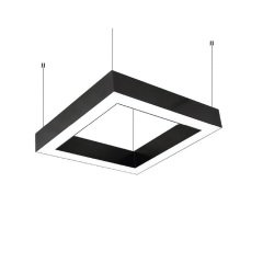 Lamptıme Kare Lıneer Armatür Sıva Üstü 75*90 650*650Mm 72W Siyah Kasa 3000K Sarı Işık