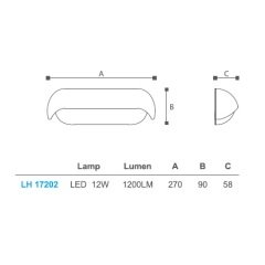Led Tek Yönlü Bahçe- Duvar Apliği Lh-17202