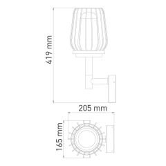 Ack E27 419Mm 60W Gordion Alüminyum Bahçe Armatür