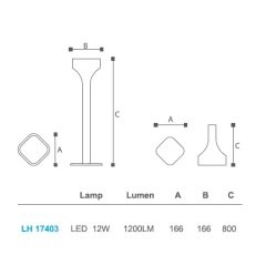 Led Bahçe Armatürü-Bollard 80 Cm Lh17403