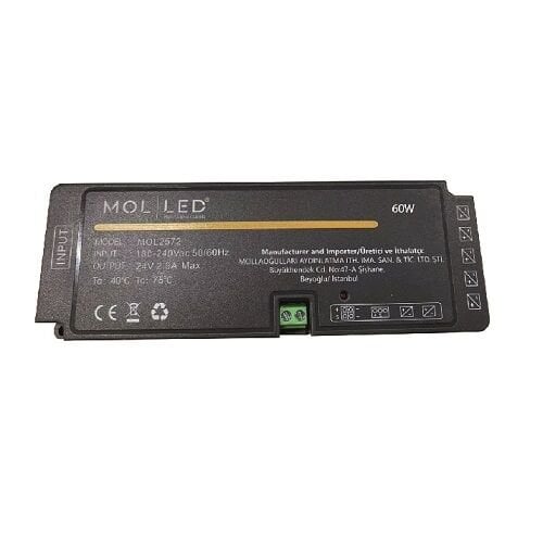 MOL2572 60 WATT 24 VOLT LED TRAFO