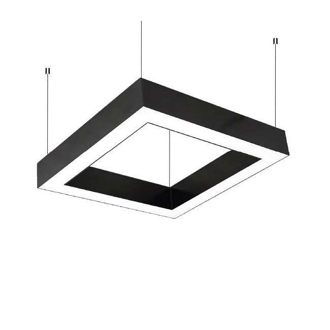 Lamptıme Kare Lıneer Armatür Sıva Üstü 75*90 950*950Mm 108W Siyah Kasa 4000K Ilık Beyaz