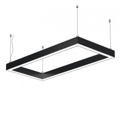 Lamptıme Dikdörtgen Lıneer Armatür Sıva Üstü 75*90 350*1250Mm 90W Siyah Kasa 4000K Ilık Beyaz