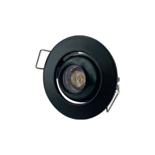 Ycl 1W Siyah Sıva Altı Cob Led Spot (Alüminium Kasa)