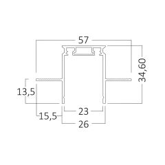 Braytron TR02 Magnet Ray Sıva Altı Trımless Siyah 3 Mt.