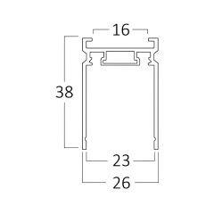 Braytron SR03 Magnet Ray Sıva Üstü  Ultra Slım Siyah 1 Mt.