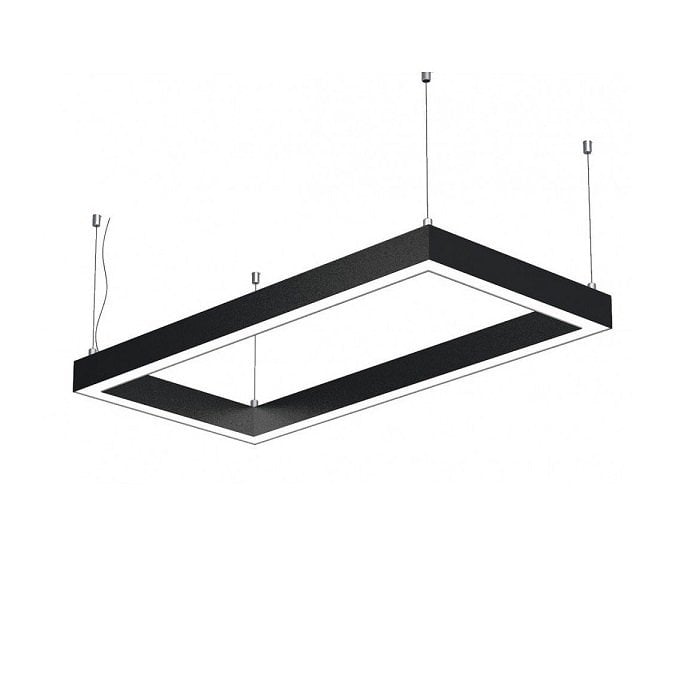 Lamptıme Dikdörtgen Lıneer Armatür S.Ü. 75*90 350*950Mm 72W 6500K Sıyah Kasa