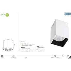 Jupıter Jc069 B&S Kare Tavan Armatürü Gu10 Par16