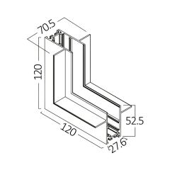 Braytron TR01 Magnet Sıva Altı Duvar L Dönüş İç Köşe
