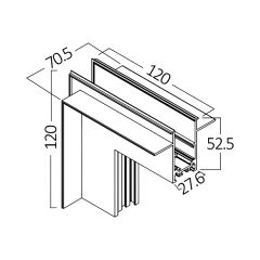 Braytron TR01 Magnet Sıva Altı Duvar L Dönüş Dış Köşe