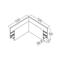 Braytron SR01 Magnet Sıva Üstü Duvar L Dönüş Dış Köşe
