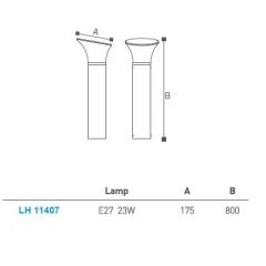 Bahçe Armatürü - Bollard 80Cm Lh-11407