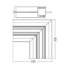 Braytron TR02 Magnet Ultra Slım Sıva Altı Tavan L Dönüş