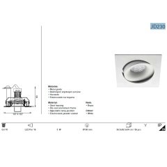 Jupıter Jd230 Hareketlı Spot Kare Armatür