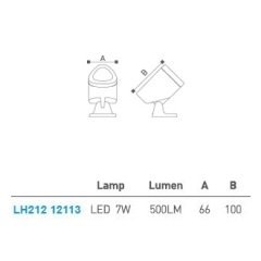 Led Kazıklı Ağaç- Çim Spotu Lh212-12113 Kazıklı