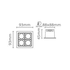 Jupıter Ls495 4'Lü Led Spot -Osram Insıde