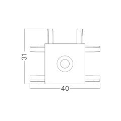 Braytron SR02 Sıva Üstü İnce Tip Tavan T Bağlantı