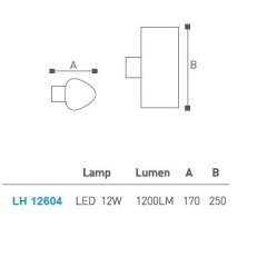 Led Çift  Yönlü Bahçe - Duvar Aplik Lh-12604
