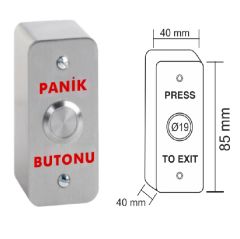Paslanmaz Panik Çıkış Butonu Çift Kontak