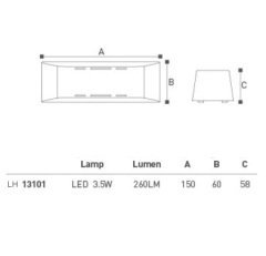 Led Çift  Yönlü Bahçe - Duvar Aplik Lh-13101