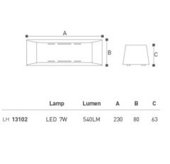 Led Çift  Yönlü Bahçe - Duvar Aplik Lh-13102
