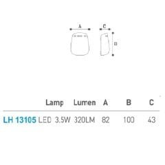 Led Tek Yönlü Bahçe - Duvar Aplik Lh-13105