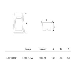 Led Merdiven-Duvar Gömme Aplik Lh-13302