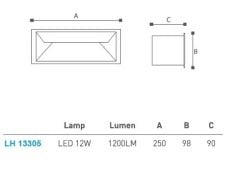 Led Merdiven -Duvar Gömme Aplik Lh-13305