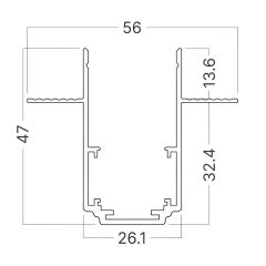 Braytron TR02 Magnet Ray Sıva Altı Trımless Siyah 3 Mt.