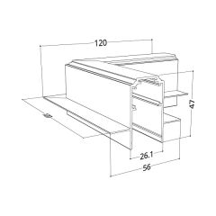 Braytron TR01 Magnet Trımless Sıva Altı Tavan L Dönüş Ver.03