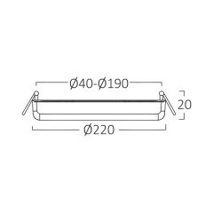 Braytron SMD-ADR  36w 4000k Ayarlanabilir Sıva Altı Panel