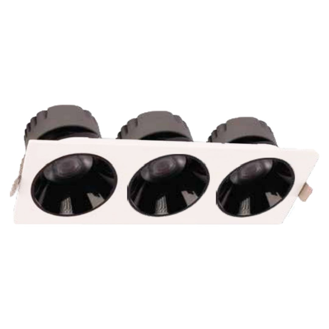 Ack 2X10W 6500K 2700Lm Beyaz Üçlü Sıva Altı Led Spot Armatür