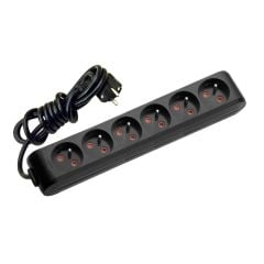 Viko Multi-Let Altılı Priz Ups Topraklı Kablolu Çocuk Kor. - 2 Metre - Siyah