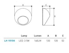 Led Merdiven-Duvar  Aplik Lh-15104