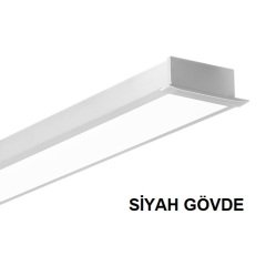 Lamptıme Lıneer Armatür Sıva Altı 220V-36W 100*50 Siyah Kasa 120Cm 4000K Ilık Beyaz Sürücülü