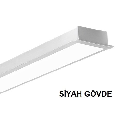 Lamptıme Lıneer Armatür Sıva Altı 220V-18W 100*50 Siyah Kasa 60Cm 6500K Beyaz Işık Sürücülü